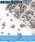 Heavy Duty Terminal Block Screws Kit 215 Pieces M3 M3.5 M4 M5 Nickel Plated With Square Washers For Electrical Panels