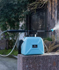 5L Powerful Electric Garden Sprayer With Adjustable Nozzle For Farm And Home Use, spraying water in outdoor yard