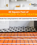 Customized electric underfloor heating mat beneath tile floor, showcasing installation for toasty floors in homes and commercial spaces.