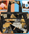 Insulated Picnic Backpack Keeps Food Fresh All Day Your Go To Portable Lunch Bag For Women And Men Spacious 12x9x10 Inches Marble Texture