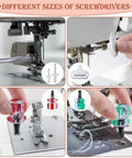 Complete 14 Piece Sewing Machine Cleaning Kit With Tweezers Double Headed Brush Must Have Screwdrivers Seam Rippers And Silicone Brushes
