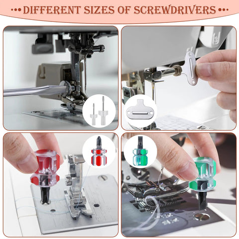 Complete 14 Piece Sewing Machine Cleaning Kit With Tweezers Double Headed Brush Must Have Screwdrivers Seam Rippers And Silicone Brushes