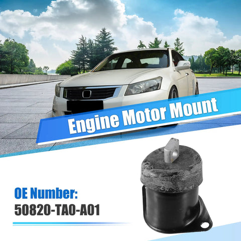Engine motor mount for Honda Accord and Crosstour 2008 to 2012, OE number 50820-TA0-A01, durable rubber construction.