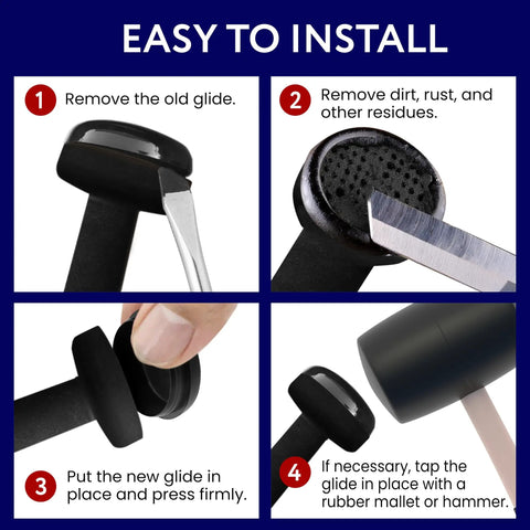 Installation steps for Patio Chair Feet Caps 1.5 Inch Black 32 Pack UV Resistant Plastic Furniture Leg Caps Outdoor Floor Protectors.