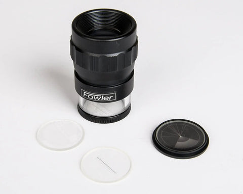 10x Pocket Optical Comparator Set With 9 Reticles For Measuring Threads Angles Radii Circles And Lengths Glass Lens Displayed