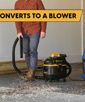 Heavy Duty 5 Gallon Wet And Dry Shop Vac With Beast Series Motor Bringing No Nonsense Suction for cleanup in garage.