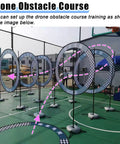 Portable Outdoor Drone Racing Hoop Kit For Backyard Obstacle Courses And Dog Agility Training setup on court