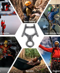 Beefy 30kN Figure 8 Descender Made From 7075 Aluminum in use for climbing, rescue, caving, and mountaineering activities