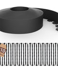 Super Handy 4 Inch Tall Landscape Edging Kit With 120 Feet Of Flexible Garden Border And 210 Spikes To Keep Your Yard Looking Awesome Black