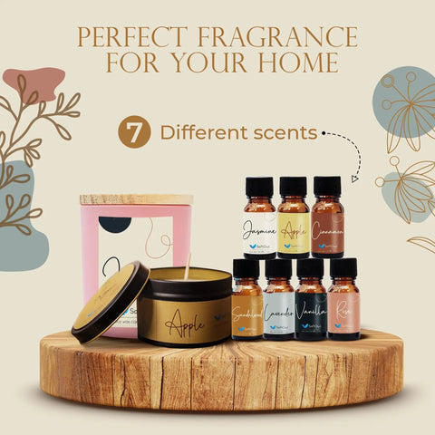 Premium Soy Candle Making Kit Full Set With Soy Wax 7 Oz Jars And Tins, 7 Pleasant Scents, Color Dyes, DIY Starter Scented Candles