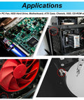 Premium Top Shelf Computer Screw Assortment Kit Featuring Motherboard Standoffs And Hella Tough Brass Hardware Pack for various PC components.