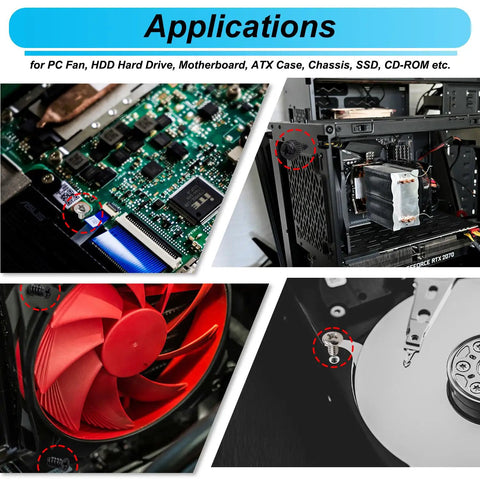 Premium Top Shelf Computer Screw Assortment Kit Featuring Motherboard Standoffs And Hella Tough Brass Hardware Pack for various PC components.