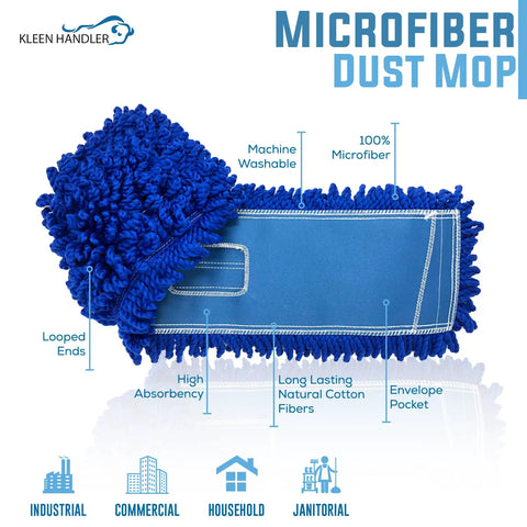 Grab These 24 Inch Microfiber Dust Mop Head Replacements In A Smooth Medium Build As A Heavy Duty 3 Pack That Sweeps The Grit Clean Fast So You Can Kick Back And Relax.
