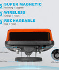 Rechargeable Wireless Magnetic Amber LED Flashing Lights For Vehicles Portable Strobe Hazard Beacons Emergency Warning Light