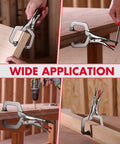 Six Inch C Clamp Locking Pliers With Swivel Pads For Welding And Woodworking Through Hole Adjustment And One Handed Release Trigger Boss Grade Heavy Duty Clamp Tool For Metalworking And Woodworking used on plywood and boards