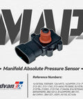 MAP Sensor Replacement For GM Vehicles Plug And Play Fits Chevrolet Astro Impala Silverado Tahoe Buick Lacrosse Lucerne Cadillac Escalade STS Easy Swap With 213-4434 16187556 And Other Compatible Part Numbers black plastic sensor