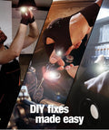 Man using LED Flashlight Gloves For Men Dads From Daughter Son Wife Hands Free Light For Fishing Camping Auto Repair And DIY Projects
