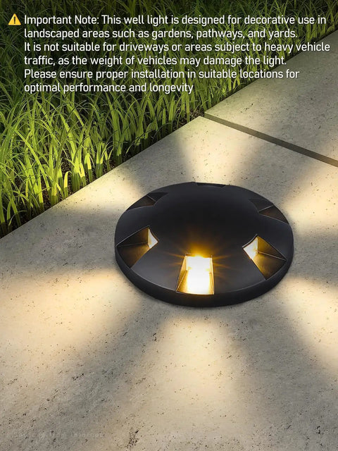 Petal Shaped In Ground Landscape LED Well Lights For The Yard 6W 200 Lumens 12V Low Voltage Pathway Lighting illuminating path