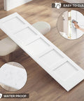 Double 24x84 Inch White Sliding Barn Door Slab With 8 Ft Hardware Kit Included, 5-Panel MDF Wood Panel Covered In Water-Proof Scratch-Proof PVC Surface, Easy DIY Assembly For A Modern, Sturdy Room Divider Or Closet Door.