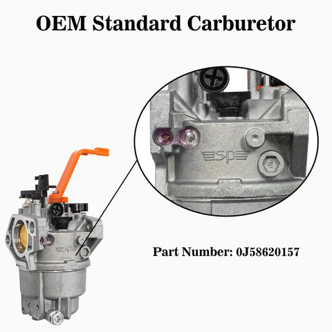 Quality Generator Carburetor Replacement Kit For Generac Gp7500 Gp8000 Gp8000e Heavy Duty Oem Build with orange lever detail.