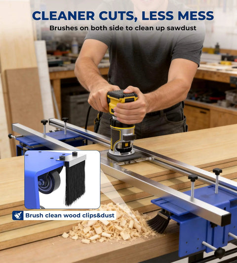 58 Inch Router Flattening Sled For Woodworking 5.5 Inch Height Adjustable Slab Flattening Jig Preassembled Planer Sled