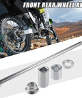 Front And Rear 320mm Steel Alloy Axle With Bushing And M12x1.25 Screw Bolt For Dirt Bikes Scooters And ATVs Bolt On Wheel Axle