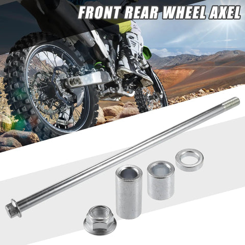 Front And Rear 320mm Steel Alloy Axle With Bushing And M12x1.25 Screw Bolt For Dirt Bikes Scooters And ATVs Bolt On Wheel Axle