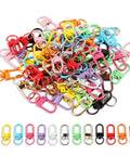 Seventy Eight Piece Small Swivel Snap Lobster Claw Clasps In Assorted Bold Shades, 1.26x.5 inch heavy gauge steel for DIY jewelry and crafting.