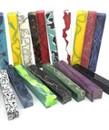 Ten Assorted Acrylic Pen Blanks For Pen Turning Mixed Colors And Designs 5/8 X 5/8 X 5 Inches Killer Starter Set Vivid Patterns