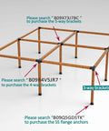 Heavy Duty 5 Way Pergola Corner Bracket For 4x4 Posts, 3.5x3.5 Actual Fit, 304 Stainless Steel With Black Finish And Flange Anchor Base installation.