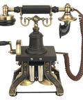 Vintage Eiffel Tower Style Rotary Phone With Push Button Dialing, Corded Retro Telephone For Home Decor, Paris Inspired 1892 Reproduction