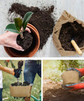 Planting with Natural Burlap Roll 60 Inch By 100 Feet Garden Weed Barrier Fabric in garden and potted plant activities