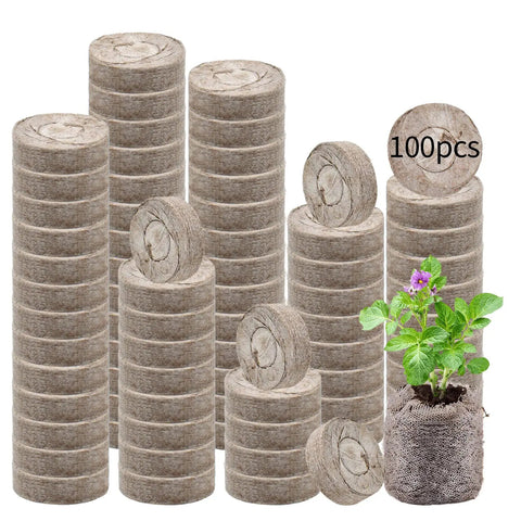 100 Pcs 40mm Seed Starter Peat Pellets For Seedlings Easy To Use Germinate Fast Plugs Seed Starters For Garden Plants Herbs Vegetables And Flowers Ready To Grow In Soil