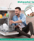 Man loading dishwasher with plates next to a Stainless Steel Sink Racks For Kohler Whitehaven K-6486 K-6487 Two Piece Left And Right Basin Protectors.