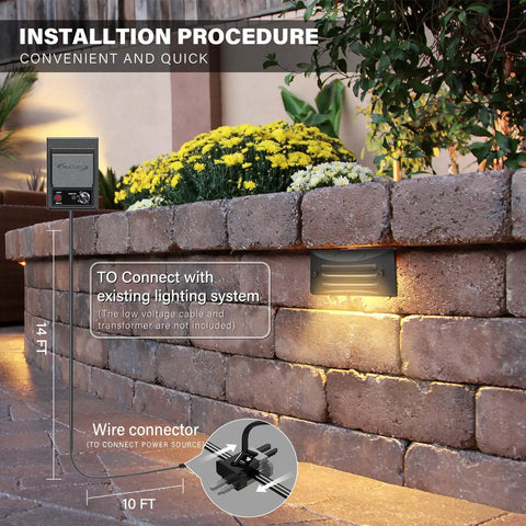 Low Voltage LED Deck Lights 9 Inch Step Lighting Kit For Outdoor Walkways And Decks With Warm Soft Illumination Angled Light To Highlight Each Step Easy Two Screw Installation 12V Power 4 Pack