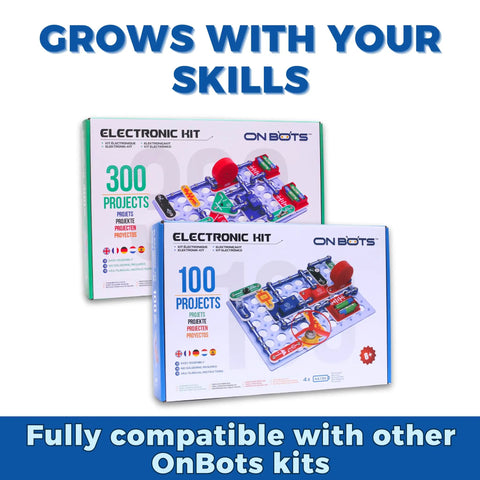 STEM Electronics Kit for Kids 8 Plus 300 Hands On Projects to Learn Circuits and Engineering Build Radios, Sensors, Fans, and More, 60 Parts, Full Color Manual, A Totally Cool Gift for Boys and Girls, box set