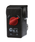 Air Compressor Pressure Switch 125 to 155 PSI Auto On Off Unloader EV WSi 90 Degree One Quarter Inch NPT Four Port Replacement