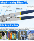 Heavy Duty Fishing Crimping Pliers Kit With Pro Grade Stainless Steel Wire Crimp Tool And 500 Pcs Crimp Sleeves Set In Four Sleeve Sizes