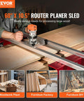 60 Inch Router Sled For Large Slabs - Portable, Adjustable Slab Flattening Jig for DIY Woodworking, Home Shop shown in use