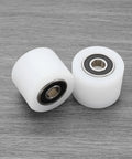 Two Pack Nylon Sliding Pulley Bearings 40x30mm With 6000ZZ for conveyor belts and sliding doors, durable white nylon