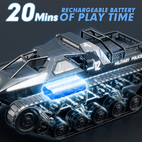 One Twelfth Scale RC Tank Beast With Fifteen Km Per Hour Top Speed, 20 mins playtime, military style