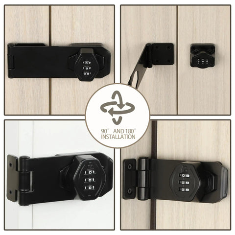 Keyless 3 Digit Rotary Lock For Cabinets And Drawers No Keys Needed Password Door Latch For File Cabinets Interior Doors