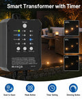 Recessed Deck Stair Lighting Kit With Timer Sensor And Photocell Dimmable 12V Low Voltage LED Step Lights IP67 Waterproof transformer