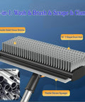 4-In-1 Floor Scrub Brush With Squeegee Long Handle 52 Inch Rotating Tile Brush For Grout Cleaning Bathroom Patio Pool