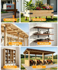 Beefy Heavy Duty L Brackets 5x5x2.5 Inches 300 Lb Per Bracket Black 4 Pack For Shelves Or Workbenches Built From 4mm Carbon Steel With 8x Bend Resistance Compared To 2mm Brackets Ideal Garage Storage for mailbox, planter, shelf, pergola