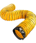 25 Foot PVC Flexible Duct Hose For Exhaust Fans 16 Inch Diameter Heavy Duty Ventilation Tubing With Flame Retardant Inner Wall Carbon Wire Spring Reinforcement Easy Slide Install For Indoor And Outdoor HVAC Use, coiled