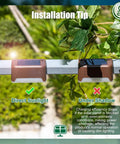 Top Shelf Solar Deck Lights 16 Pack installation tip showing optimal sunlight conditions for slick brown shell step lights.