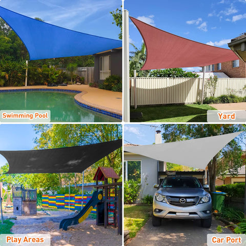 Rust Red Sun Shade Sail 20x31 Feet Rectangle Outdoor Canopy Blocks Up To 95 Percent UV Rays over yard
