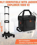 Carrying Case With Wheels For Portable Power Station Explorer 1000 V2 with detachable trolley and dimensions shown