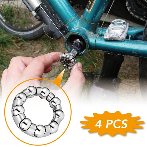 Bike Crank Bearing Set, 4 Pieces Stainless Steel Ball Bearings, 5/16 Inch Ball Size, Retainer For Axle Wheel Frame Bearings